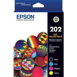 EPSON INK CARTRIDGE 202 Value Pack 4 Colours C13T02N692