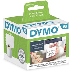 DYMO LABELWRITER LABELS DISKETTE NAME BADGE 70X54MM BX320 99015
