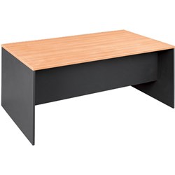 OM DESK W1800 x D900 x H720mm Beech Charcoal