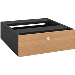 OM FIXED DRAWER W464 x D400 x H145mm Beech Charcoal