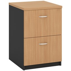 OM FILING CABINET W468 x D510 x H720mm Beech Charcoal