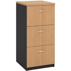 OM FILING CABINET W468 x D510 x H990mm Beech Charcoal