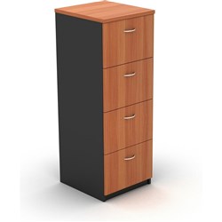 OM FILING CABINET W468 x D510 x H1320mm Cherry Charcoal