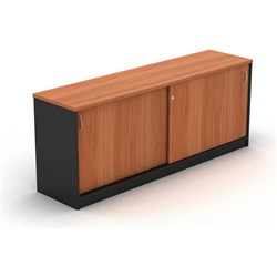 OM CREDENZA W1200 x D450 x H720mm Cherry Charcoal