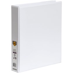 MARBIG CLEARVIEW INSERT BINDER A4 2D Ring 38MM White