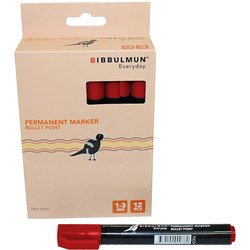 BIBBULMUN PERMANENT MARKER 270 Bullet Red