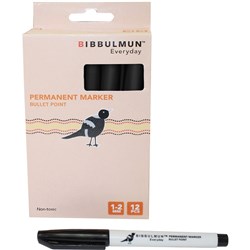 BIBBULMUN PERMANENT MARKER 100 Bullet Black