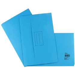 STAT DOCUMENT WALLET FOOLSCAP Manilla Blue 30mm Gusset