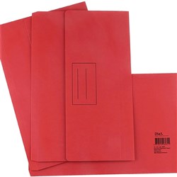 STAT DOCUMENT WALLET FOOLSCAP MANILLA RED