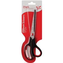 STAT SCISSORS SOFT GRIP BLACK /Red 230mm