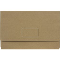 MARBIG ENVIRO DOCUMENT WALLETS 100% Recycled Foolscap Kraft Pack of 10 MIN BUY 10PKS OF 10