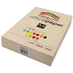 RAINBOW COLOUR COPY PAPER A4 80GSM Ivory 500 Sheets Ream
