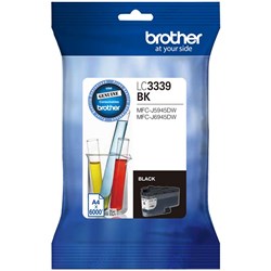 BROTHER INK CARTRIDGE LC-3339XLBK HIGH YIELD BLACK LC3339XLBK