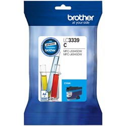 BROTHER INK CARTRIDGE LC-3339XLC HIGH YIELD CYAN LC3339XLC