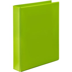 MARBIG CLEARVIEW INSERT BINDER A4 2D RING 25MM LIME