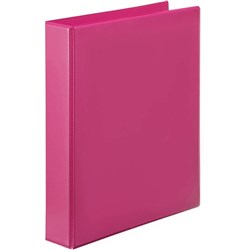 MARBIG CLEARVIEW INSERT BINDER A4 2D RING 25MM PINK