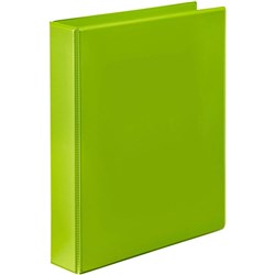 MARBIG CLEARVIEW INSERT BINDER A4 2D RING 38MM LIME