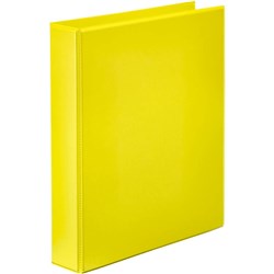 MARBIG CLEARVIEW INSERT BINDER A4 2D RING 38MM YELLOW