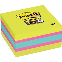 Post it Super Sticky Note 2027-SSGFA 76mm x 76mm 360 Sheets Cube Brights