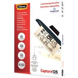 FELLOWES IMAGELAST LAMINATING POUCH A3 125 MICRON PACK OF 100