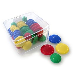 VISIONCHART WHITEBOARD MAGNETS ASSORTED BUTTON PACK OF 48