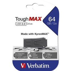 VERBATIM TOUGHMAX USB 2.0 DRIVE 64GB