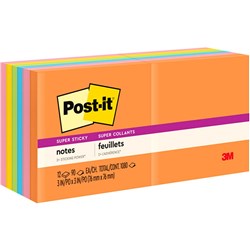 POST SUPER STICKY NOTES 654-12SSUC Rio De Janeiro 76mm x 76mm Pack of 12