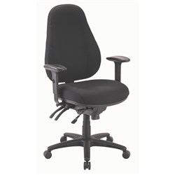 Buro Persona Heavy Duty Task Chair With Arms and Seat Slide Black Fabric