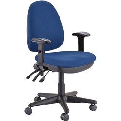 Buro Verve High Back Task Chair With Arms Navy Fabric Seat and Back