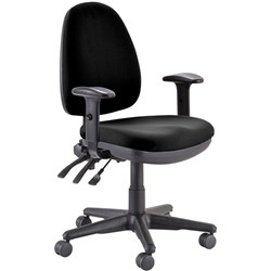 Buro Verve High Back Task Chair With Arms Black Fabric Seat and Back