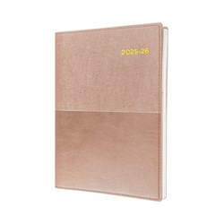 Collins Vanessa Financial Year Diary A5 Day to Page Champagne rose gold