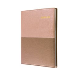 COLLINS VANESSA FINANCIAL YEAR DIARY A5 WEEK TO VIEW ROSE GOLD CHAMPAGNE