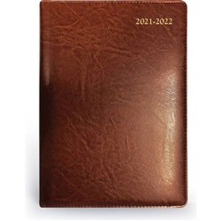 Debden Financial Year Diary Quarto Elite Week to View Brown