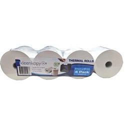 KLEENKOPY Thermal Register Rolls 80mm x 80mm x 17mm 75m Roll Pack of 4