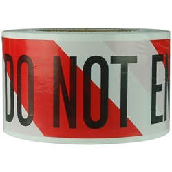 TRAFALGAR ECONOMY BARRICADE TAPES RED / WHITE STRIPES 75MMWx1500MM