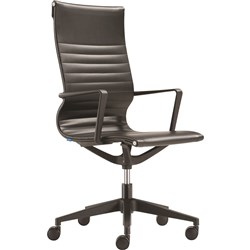 BURO DIABLO HIGH BACK METTING CHAIR DYNAMIC SEAT BLACK PU SEAT AND BACK