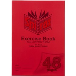 SPIRAX EXERCISE BOOK P105 A4 48 PAGE 24MM DOTTED THIRDS Minimum buy quantity of 20