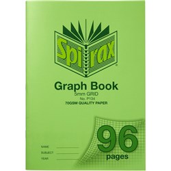 SPIRAX GRID BOOK P134 A4 96 PAGE 5MM RULED Minimum buy quantity of 10