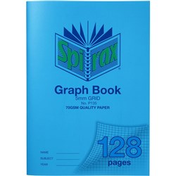 SPIRAX GRID BOOK P135 A4 128 PAGE 5MM RULED Minimum buy quantity of 10