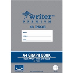 WRITER PREMIUM GRAPH BOOK A4 10MM 48 PAGE Minimum buy quantity of 20