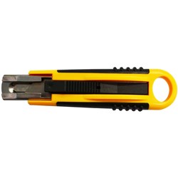 ITALPLAST CUTTING KNIFE SELF RETRACTABLE YELLOW AND BLACK I853PR