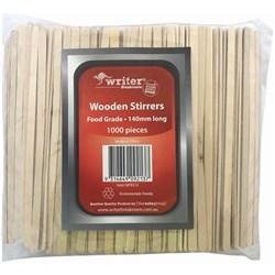 WRITER WOODEN STIRRERS 140MM PK1000 ECO THIN NP9213