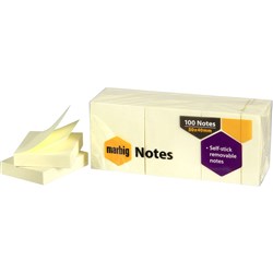 SELF ADHESIVE NOTES 38x50mm Yellow PK12 11110 oc