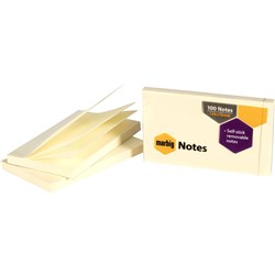 SELF ADHESIVE NOTES 75 x 125mm Yellow Pack of 12