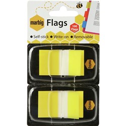 MARBIG FLAGS COLOURED TIP YELLOW