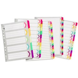 MARBIG 36011 5 CUT FLUORO TAB A4 DIVIDERS