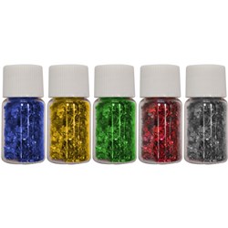 RAINBOW GLITTER SMALL VIALSX12 Assorted COLORS