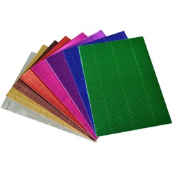 CORRUGATED BOARD ASSORTED A4 180GSM METALLIC PK20