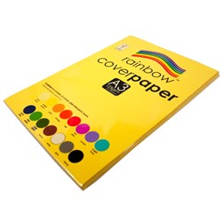 RAINBOW COVER PAPER 125GSM A3 SUNLIGHT YELLOW PACK 100 SHT