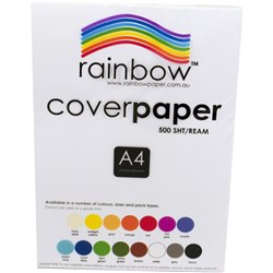 RAINBOW COVER PAPER 125GSM A4 PK500 WHITE